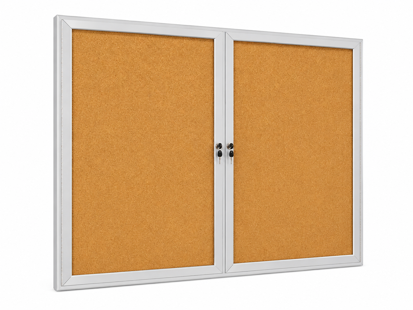 120 x 90 CM Notice Board With 2 Door And Lock Pin Board For Office And School Cork