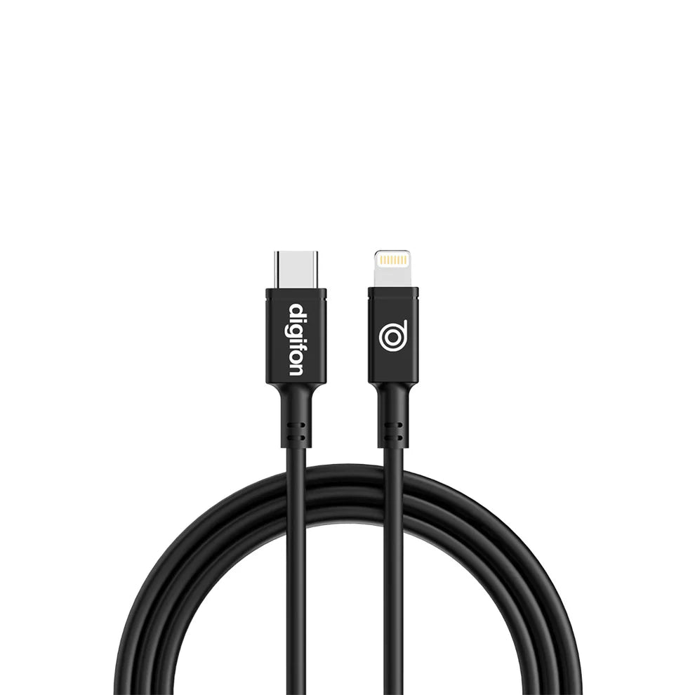 Digifon Cheetah USB-C to Lightning 1m Cable – Black