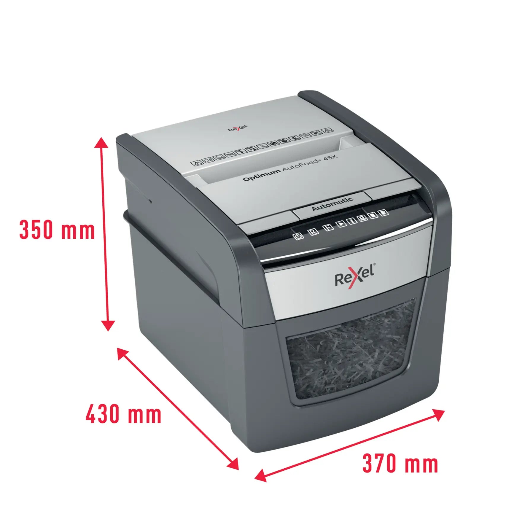 Rexel Optimum AutoFeed 45X Automatic Cross Cut Paper Shredder