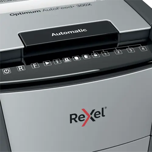 Rexel Optimum AutoFeed+ 300X Automatic Cross Cut Paper Shredder