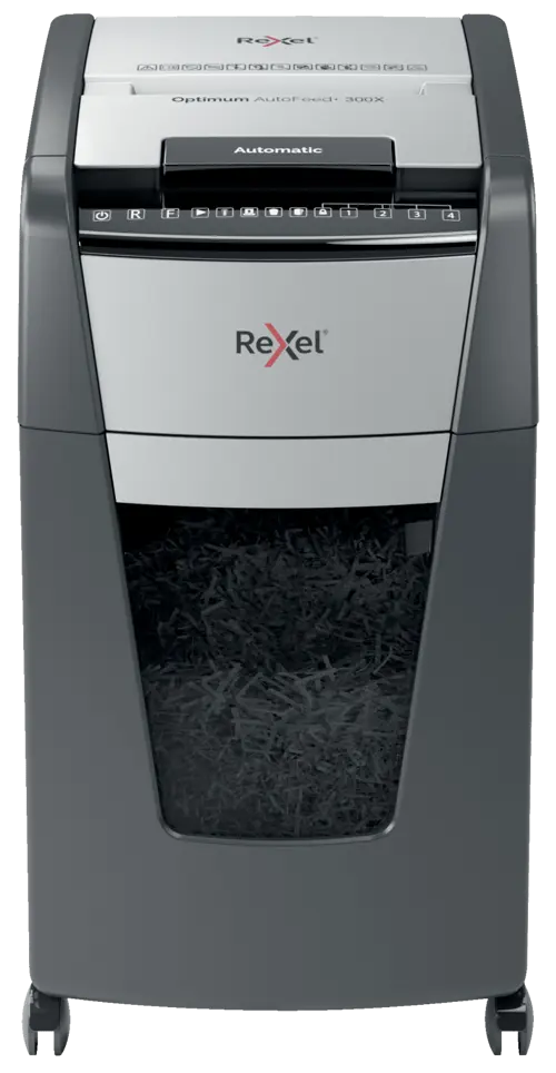 Rexel Optimum AutoFeed+ 300X Automatic Cross Cut Paper Shredder