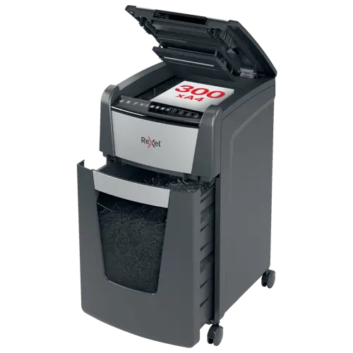 Rexel Optimum AutoFeed+ 300X Automatic Cross Cut Paper Shredder