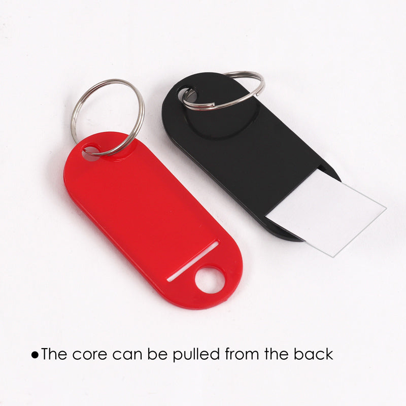 Hard Plastic Name Card Key Ring Tags – Tub of 50