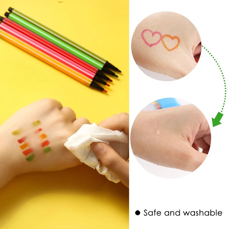 Non-Toxic Watercolor Brush Marker Pens