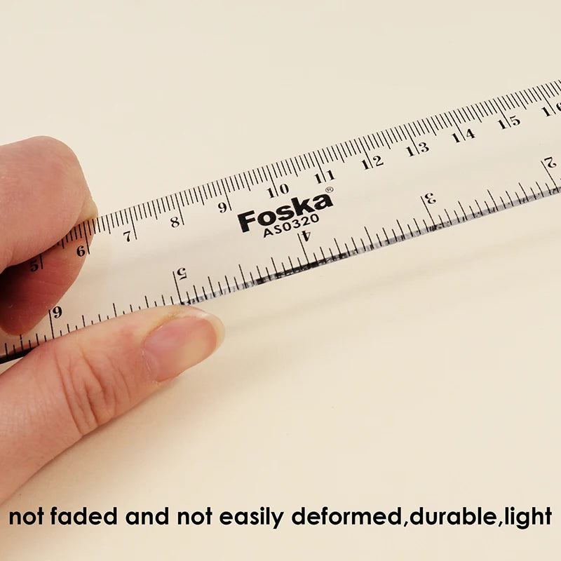Clear Plastic Straight Ruler 20cm