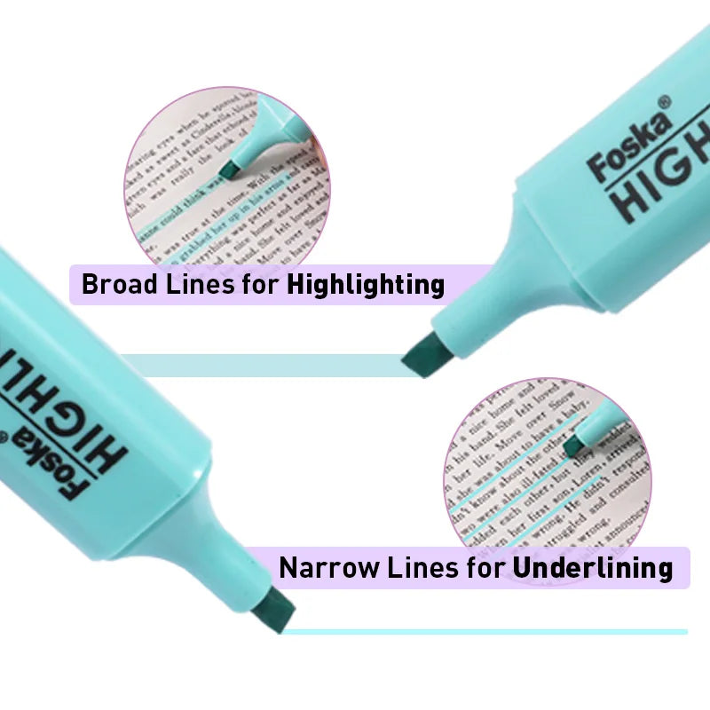 Pastel Highlighter Marker Pen Set – 6 Pack