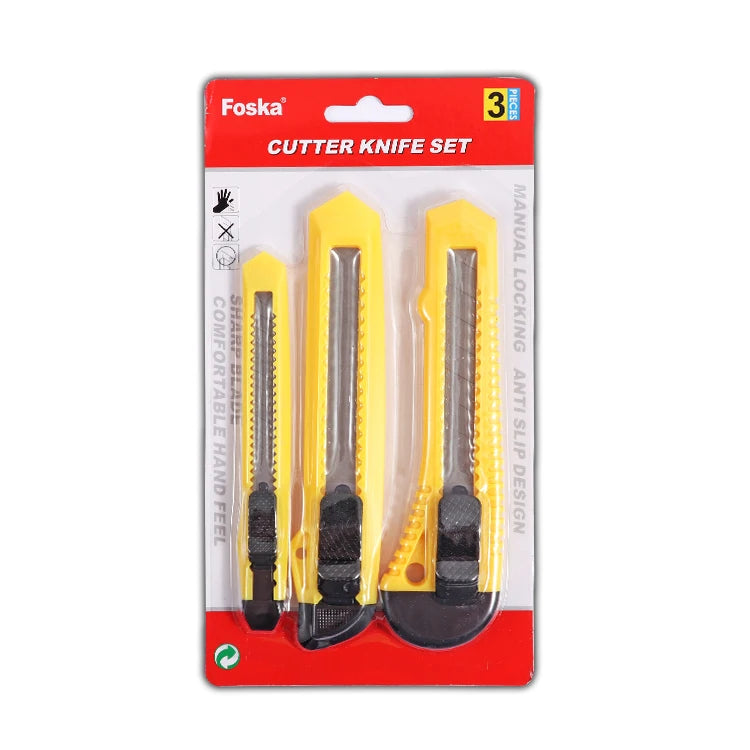 Soft Grip Utility Knife Set – 3 Pieces