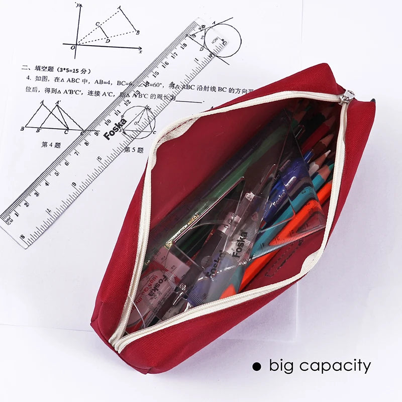 Polyester Student Pencil Case with Zipper