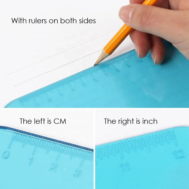 A4 Transparent Clipboard with Engraved Ruler