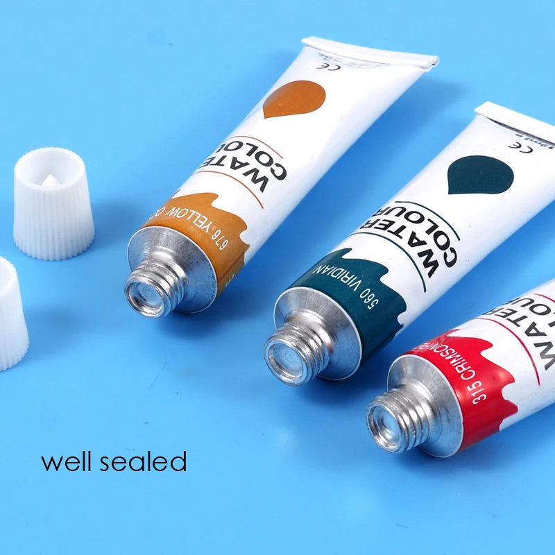 Non-Toxic Watercolor Paint Set – 12 Colors, 12ml Each