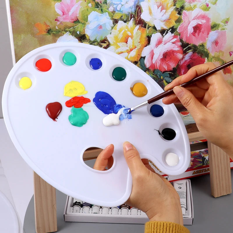 9-Well Plastic Watercolour Mixing Palette 28 x 22cm