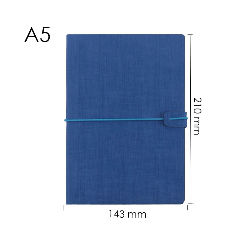 A5 Leather Hardcover Weekly Planner with Elastic Band – 96 Sheets