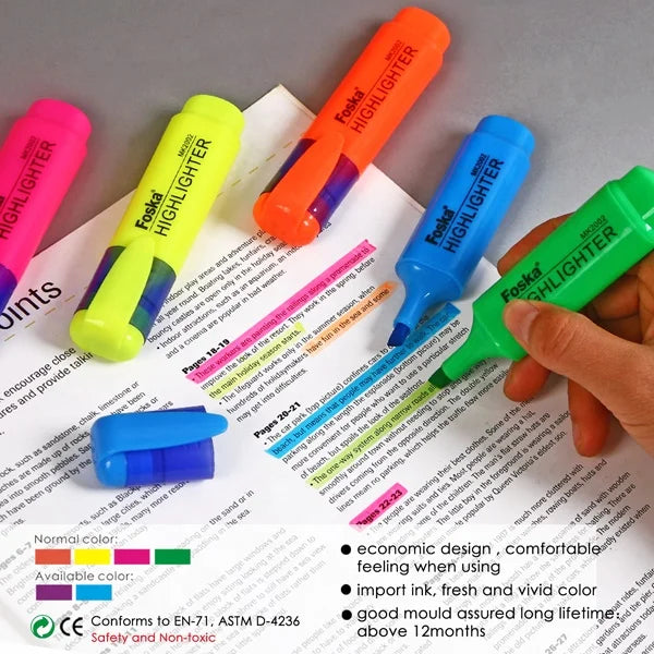 Highlighter Marker Pen Set – 4 Colours