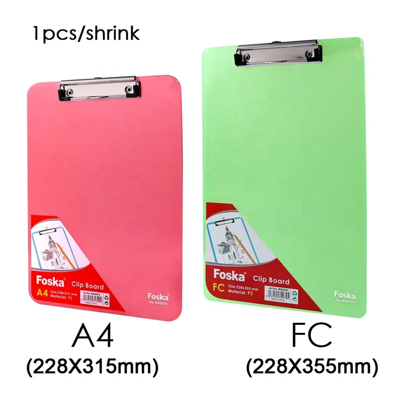 A4 Transparent Clipboard with Engraved Ruler