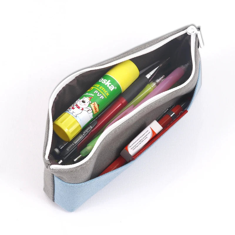 Canvas Fabric Student Pencil Case with Zipper
