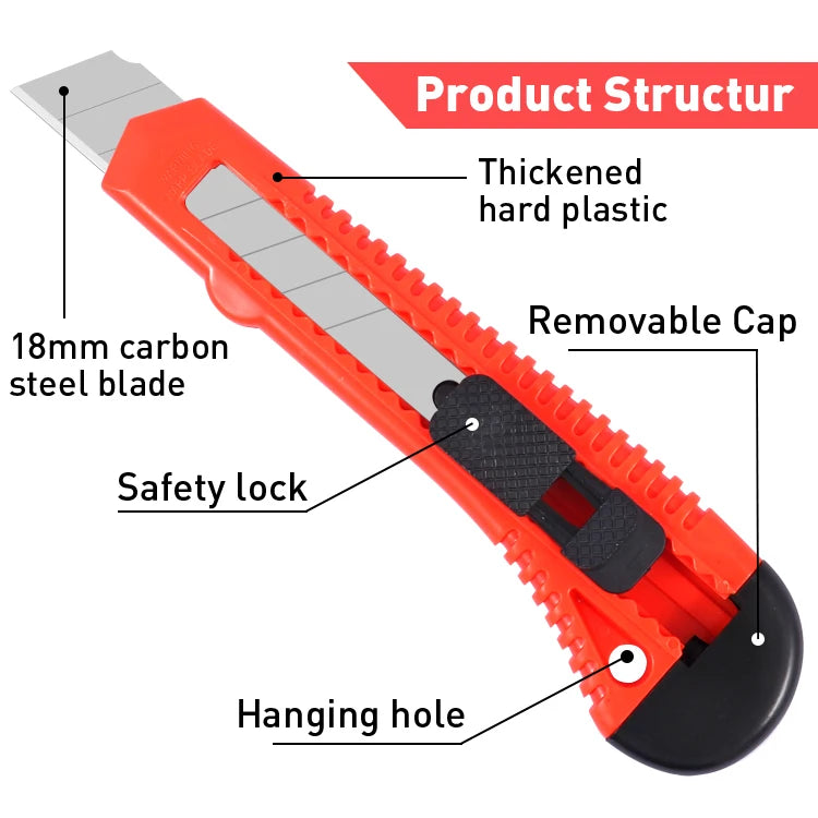 Automatic Lock Utility Knife with Snap-Off Blade