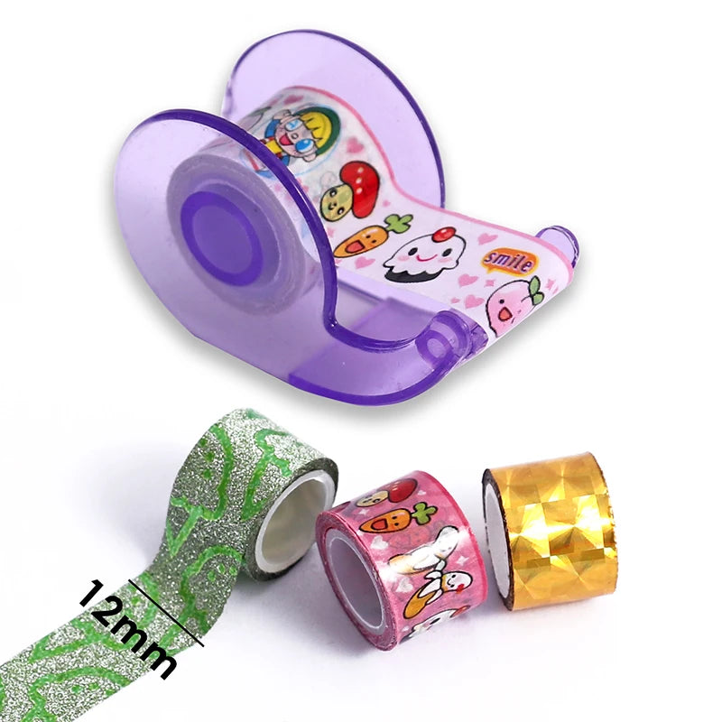 Decorative DIY Tape Set – 24 Rolls with 3 Dispensers