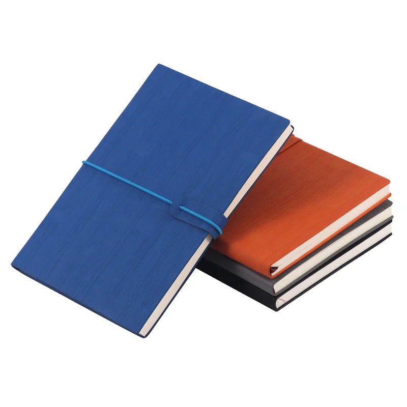 A5 Leather Hardcover Weekly Planner with Elastic Band – 96 Sheets