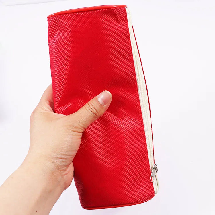 Large Capacity Canvas Pencil Case with Zipper