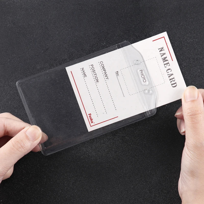 Soft PVC Vertical ID Badge Holder with Metal Clip 118 x 74mm