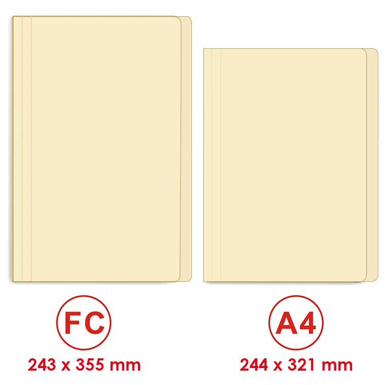 Manila File Folder with Top Tab Fastener – 165gsm