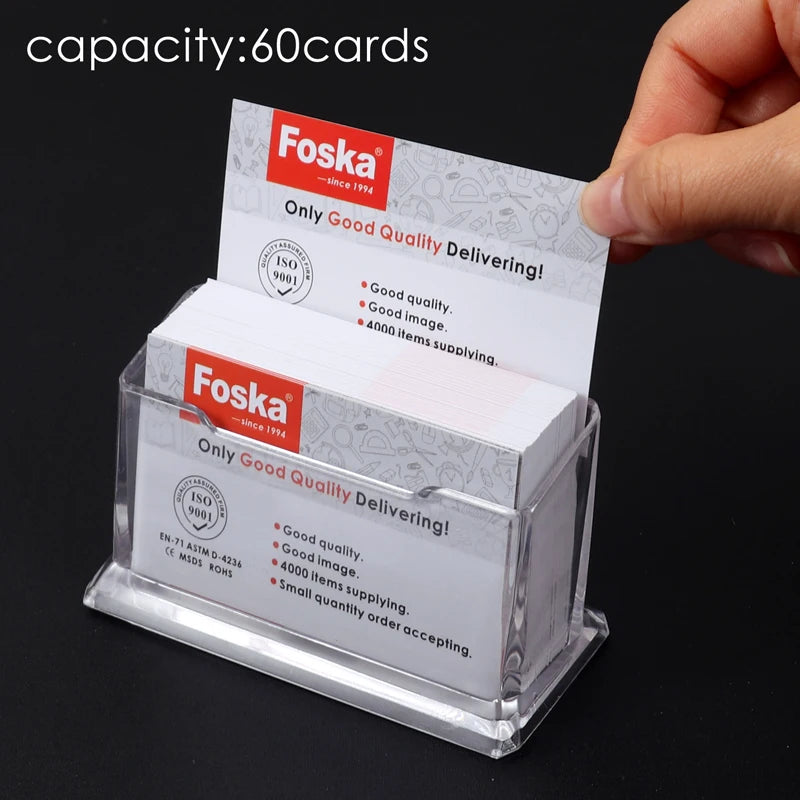 Plastic Name Card Box – Holds 100 Cards