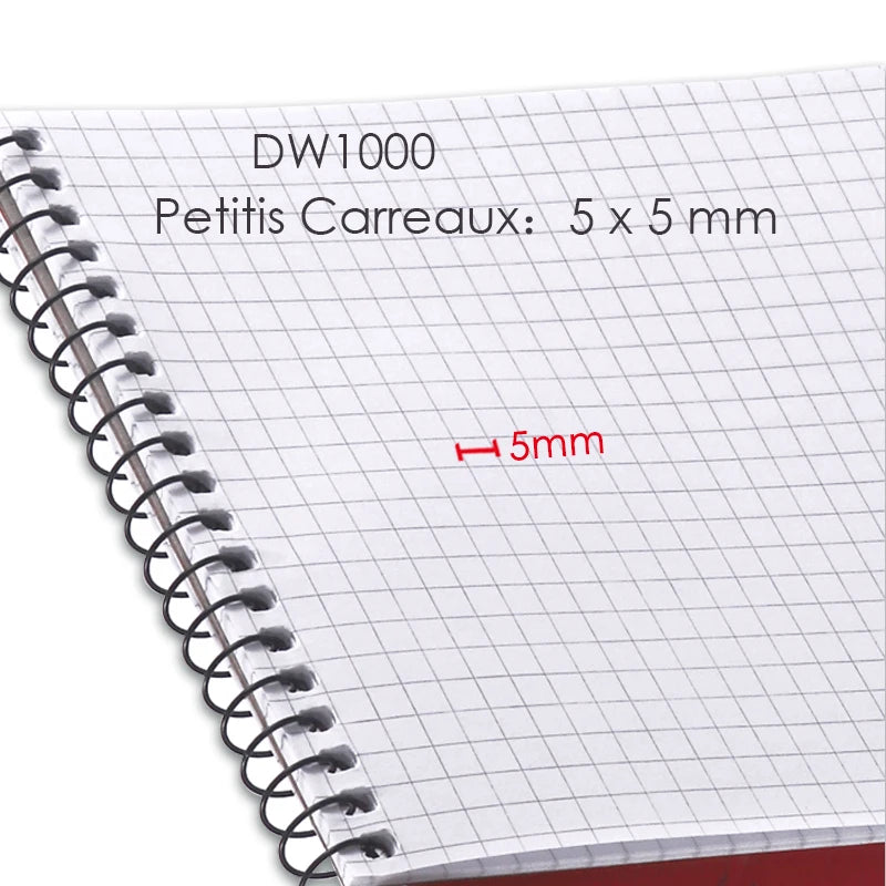 Spiral Grid Journal Notebook 5 x 8 Inch – 50 Sheets