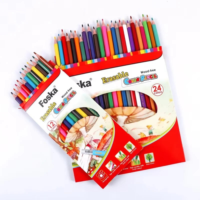 Erasable Plastic Colored Pencils – 7 Inch