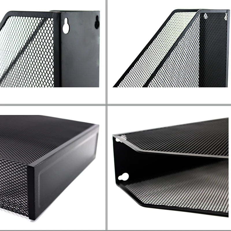 Steel Mesh Magazine File Holder – Black