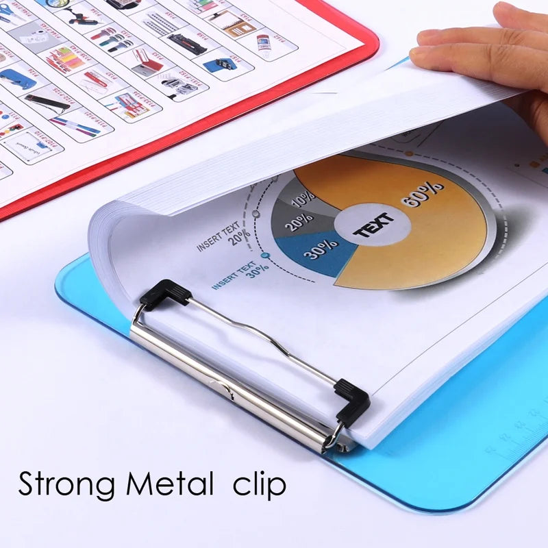 A4 Transparent Clipboard with Engraved Ruler