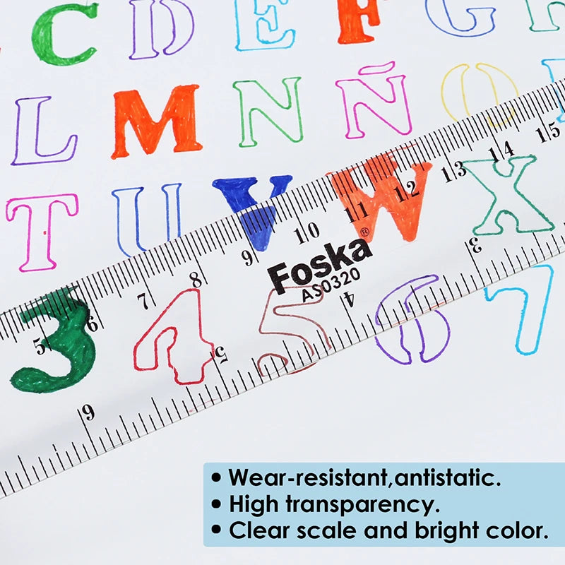 Clear Plastic Straight Ruler 20cm