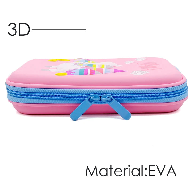 3D EVA Animal Cartoon Pencil Case – Large Capacity