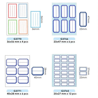 Blank Price and Name Sticker Labels – 10 Sheets