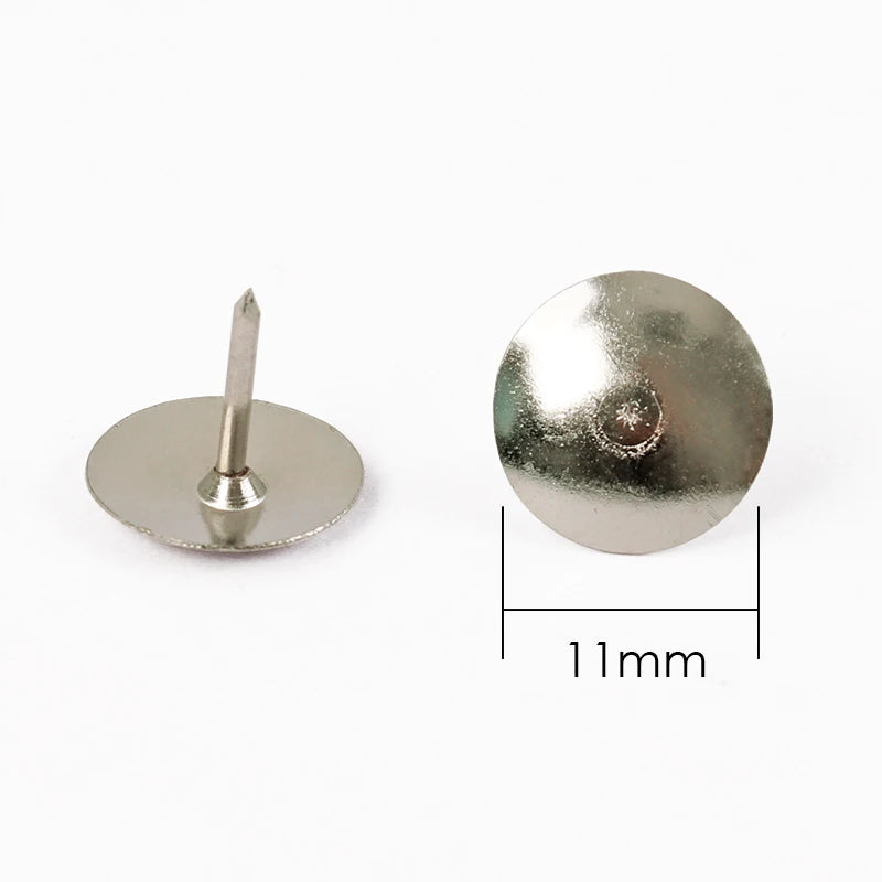 Nickel Flat Head Thumbtacks – Box of 100