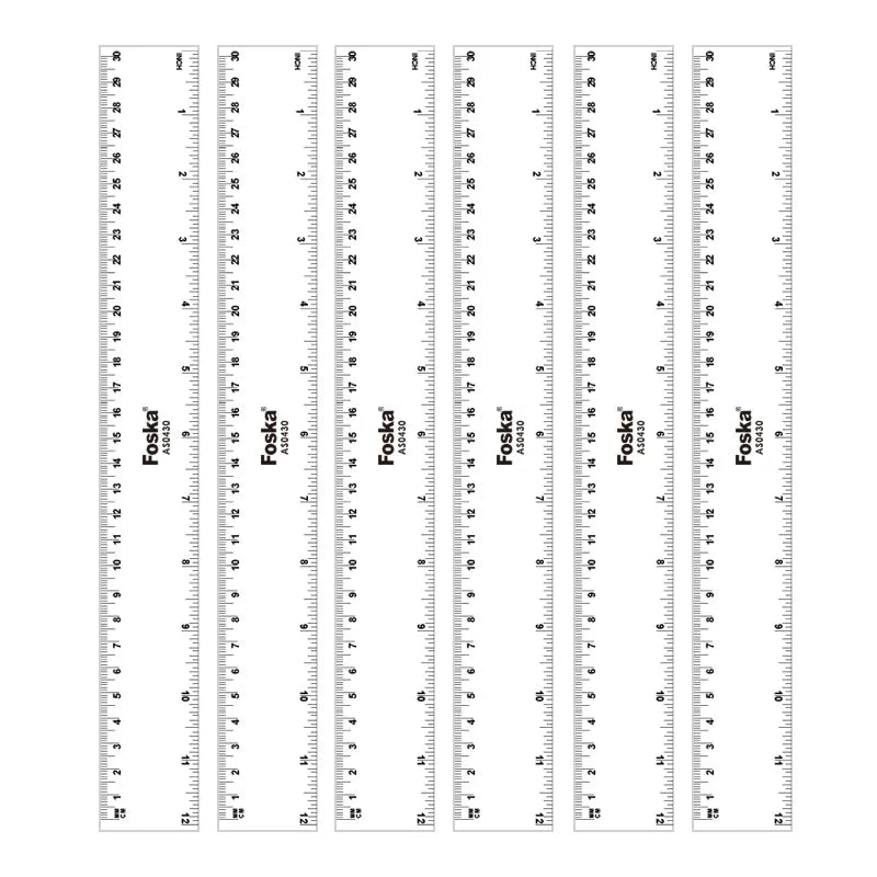 Clear Plastic Ruler 30cm / 12in with Inches and Centimeters