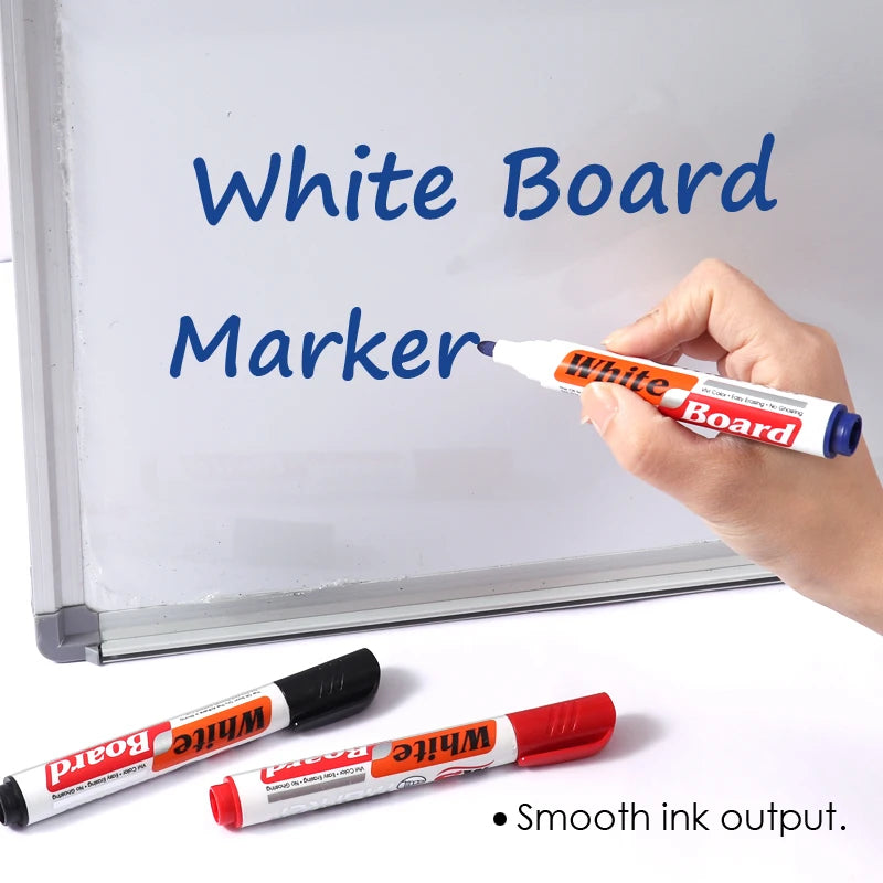 Dry Erase Whiteboard Markers with Smudge-Proof Ink – Pack of 3