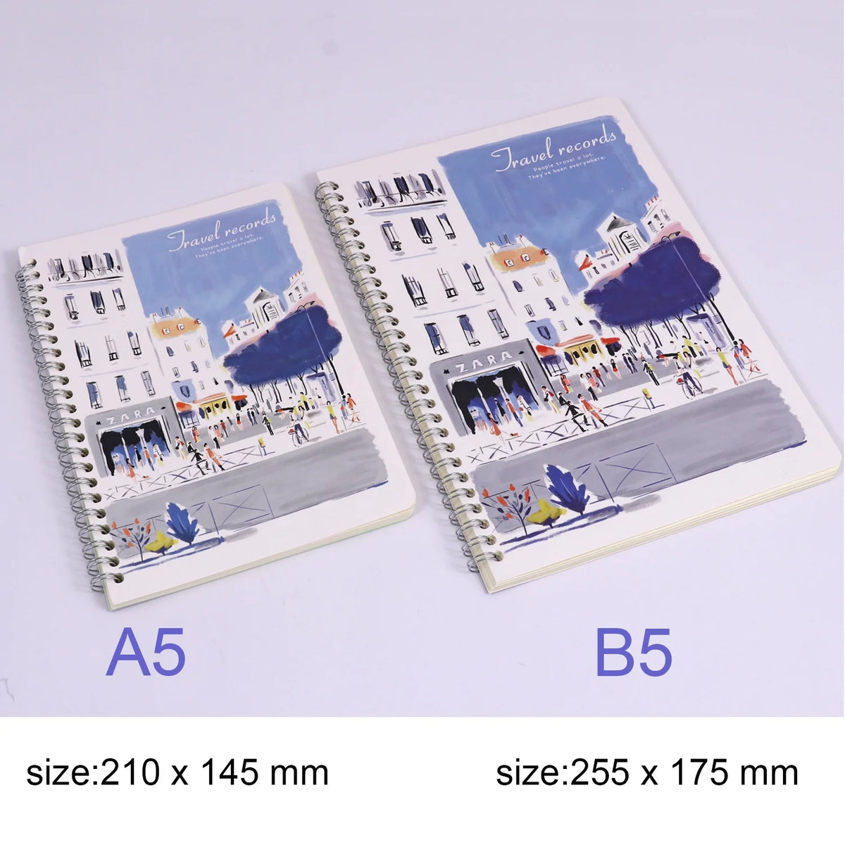 Hard Cover Spiral Coil Journal Notebook 60 Sheets