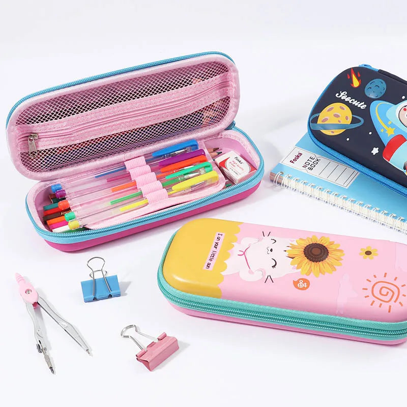 3D EVA Cartoon Double-Layer Pencil Case