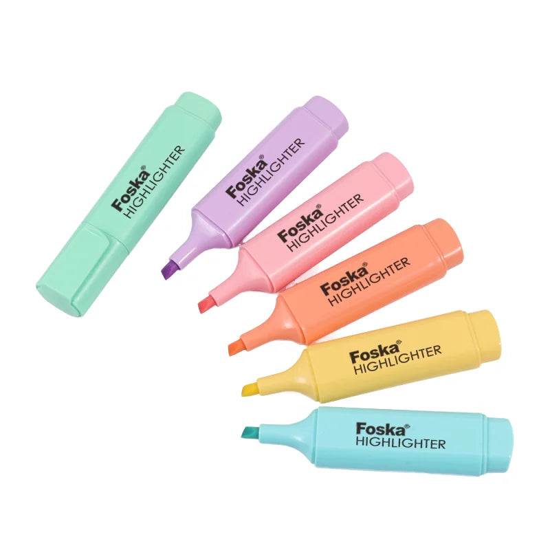 Pastel Highlighter Marker Pen Set – 6 Pack