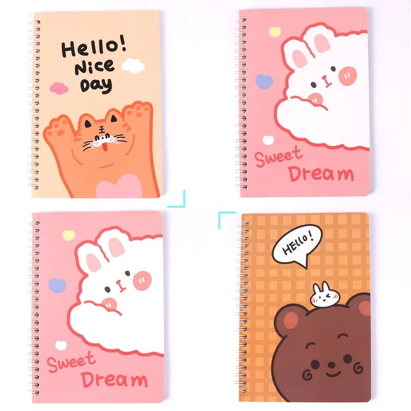 Hardcover Cartoon Spiral Planner A5 – 60 Sheets