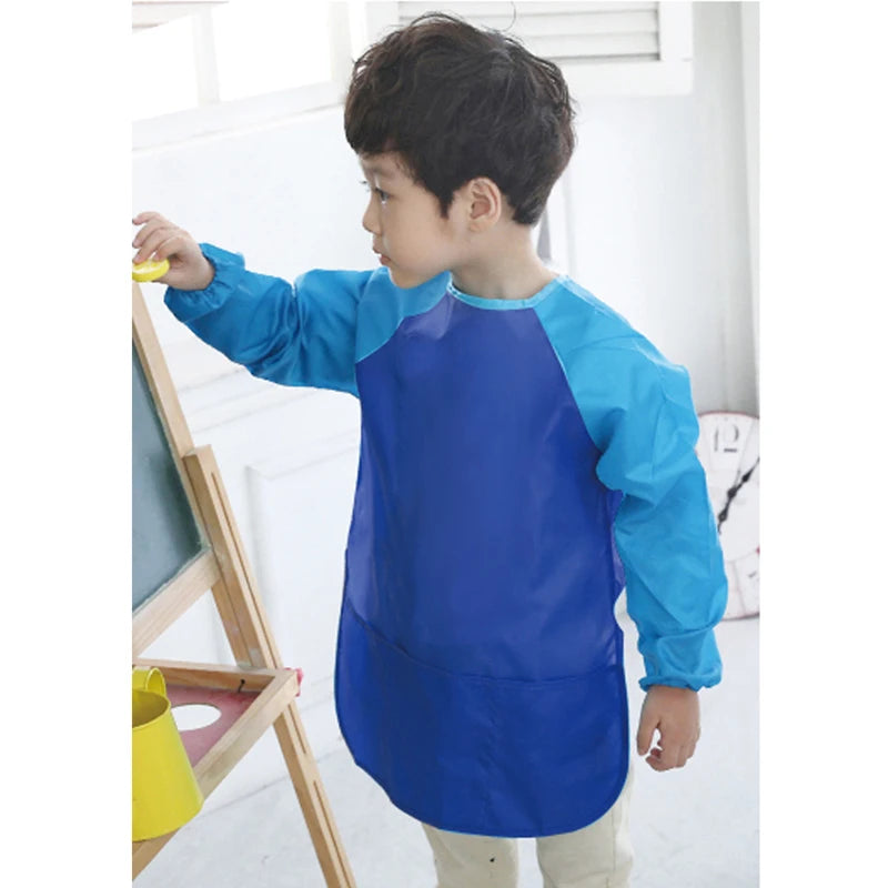 Kids Waterproof Painting Smock – Long Sleeves, Ages 3-8