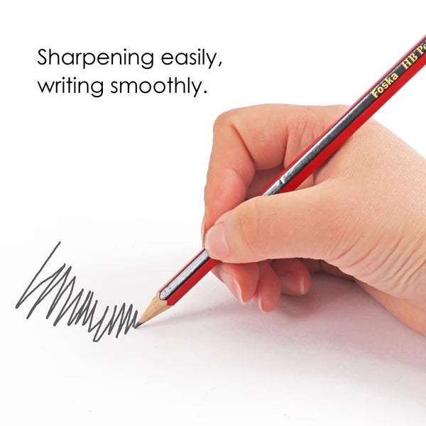 Red & Blue Poplar HB Pencils with Eraser 7" – Box of 12
