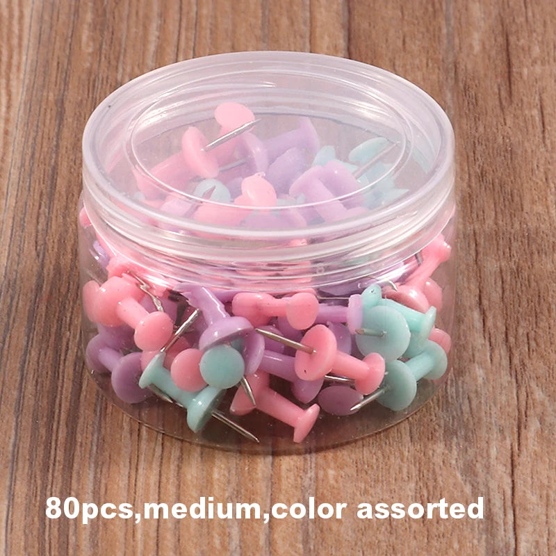 Round Head Plastic Thumbtacks 23mm – Box of 80