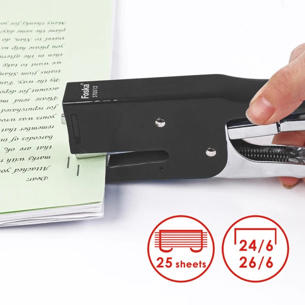 Metal Hand Plier Stapler – 25 Sheets