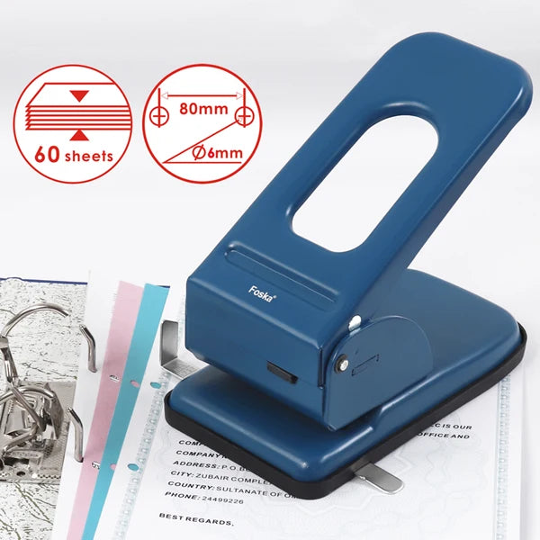 Heavy Duty Metal Paper Punch – 80 Sheets
