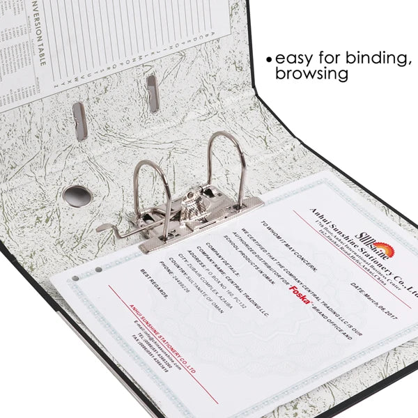 Lever Arch Box File FC 3" – Heavy-Duty Cardboard with PVC Cover