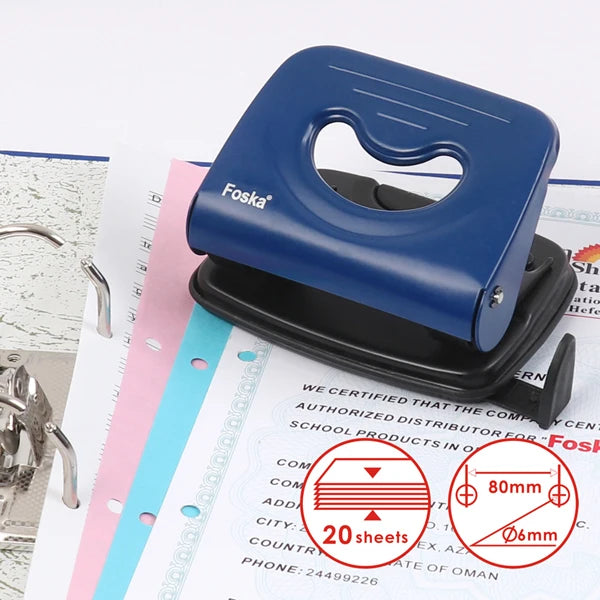 Metal Office Paper Hole Punch – 20 Sheets