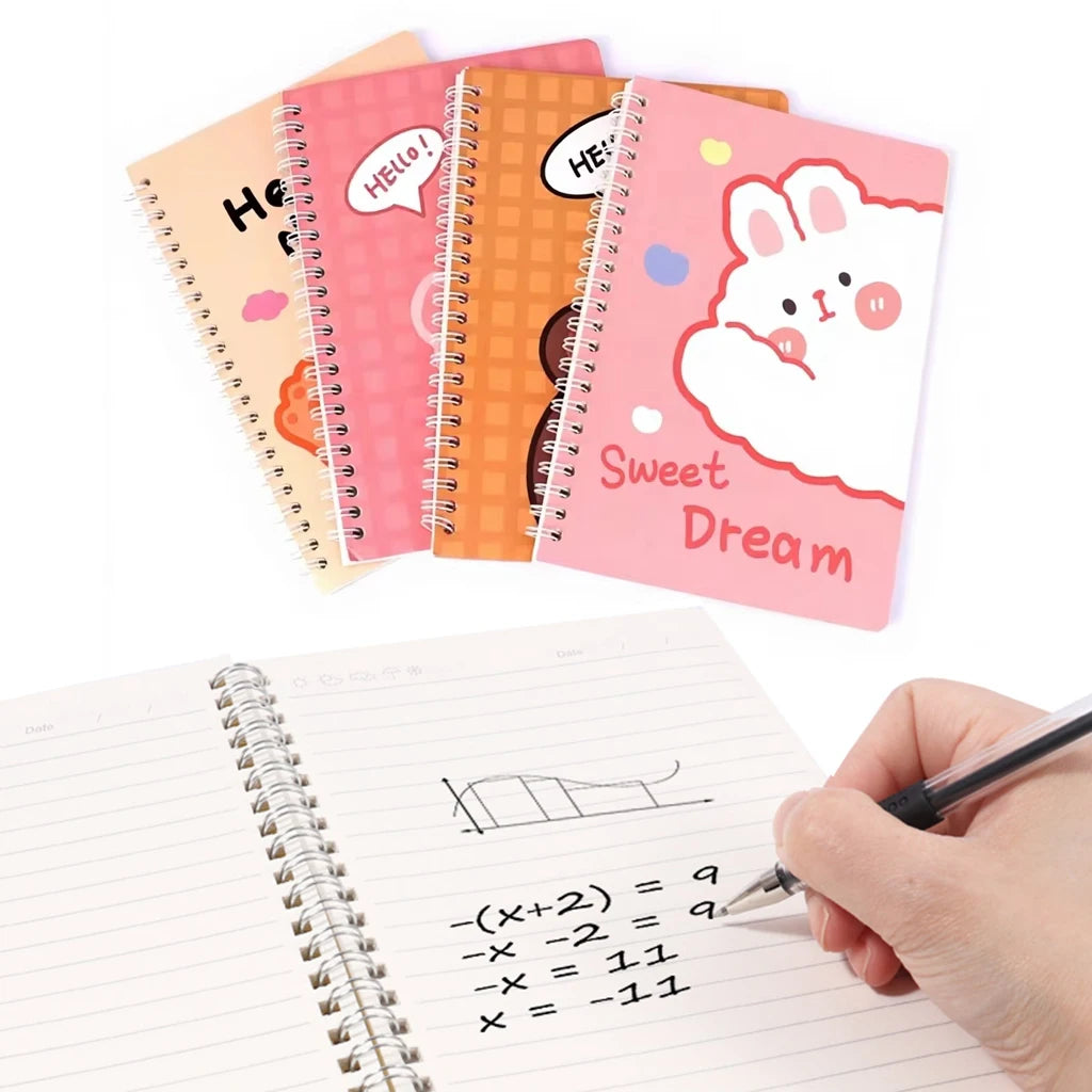 Hardcover Cartoon Spiral Planner A5 – 60 Sheets