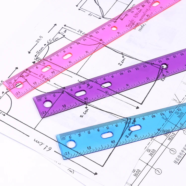 Flexible PVC Ruler Set 30cm – Pack of 3