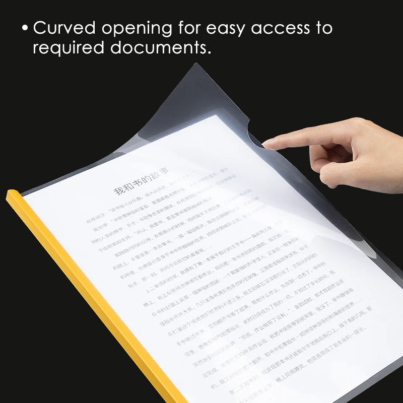 A4 Slide Bar Transparent File Cover Folder